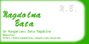 magdolna bata business card